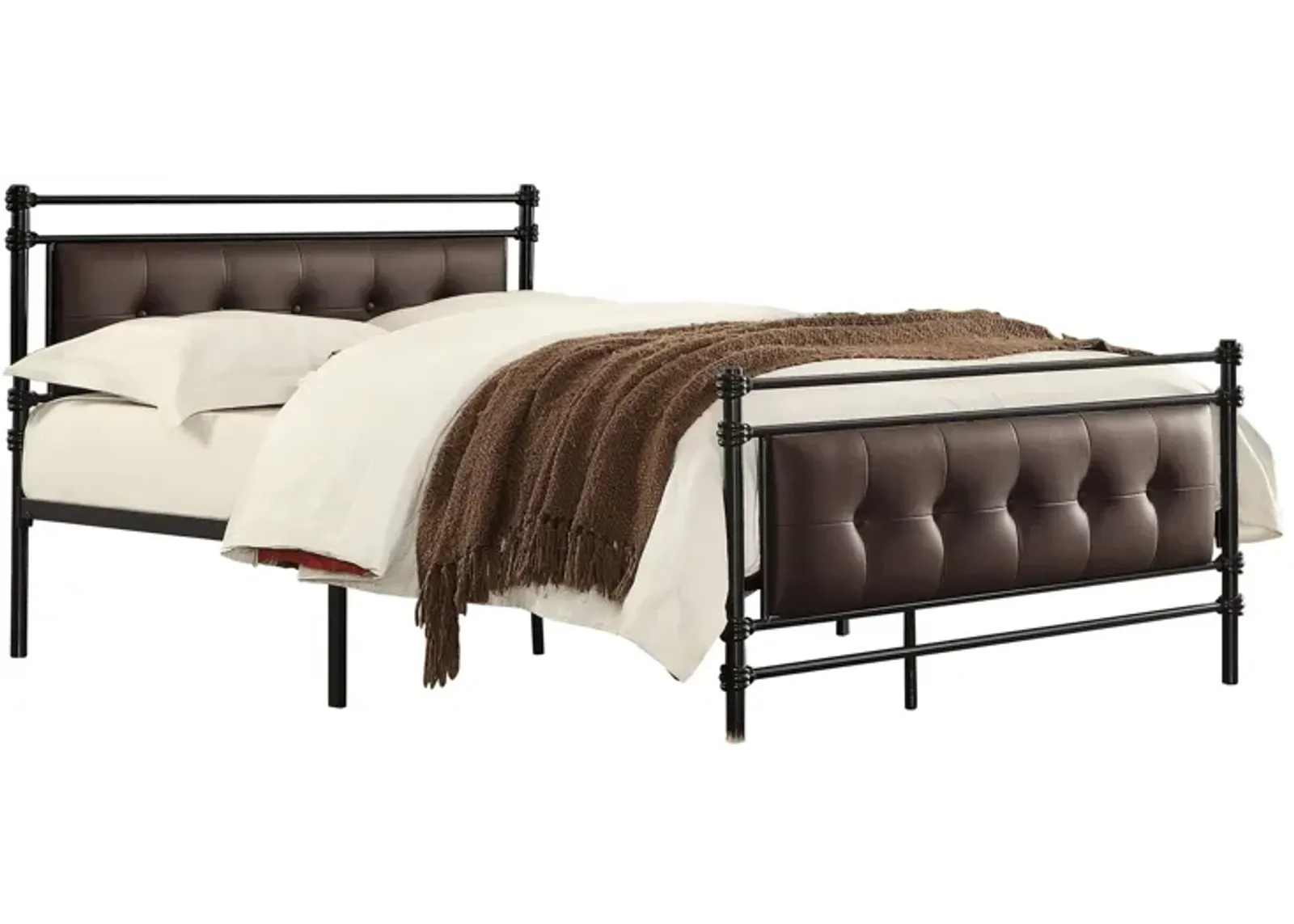 Hayden Metal Platform Bed in Black by Homelegance