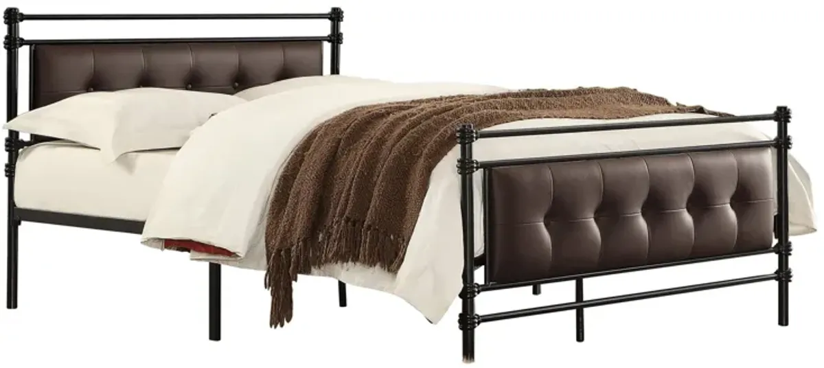 Hayden Metal Platform Bed in Black by Homelegance