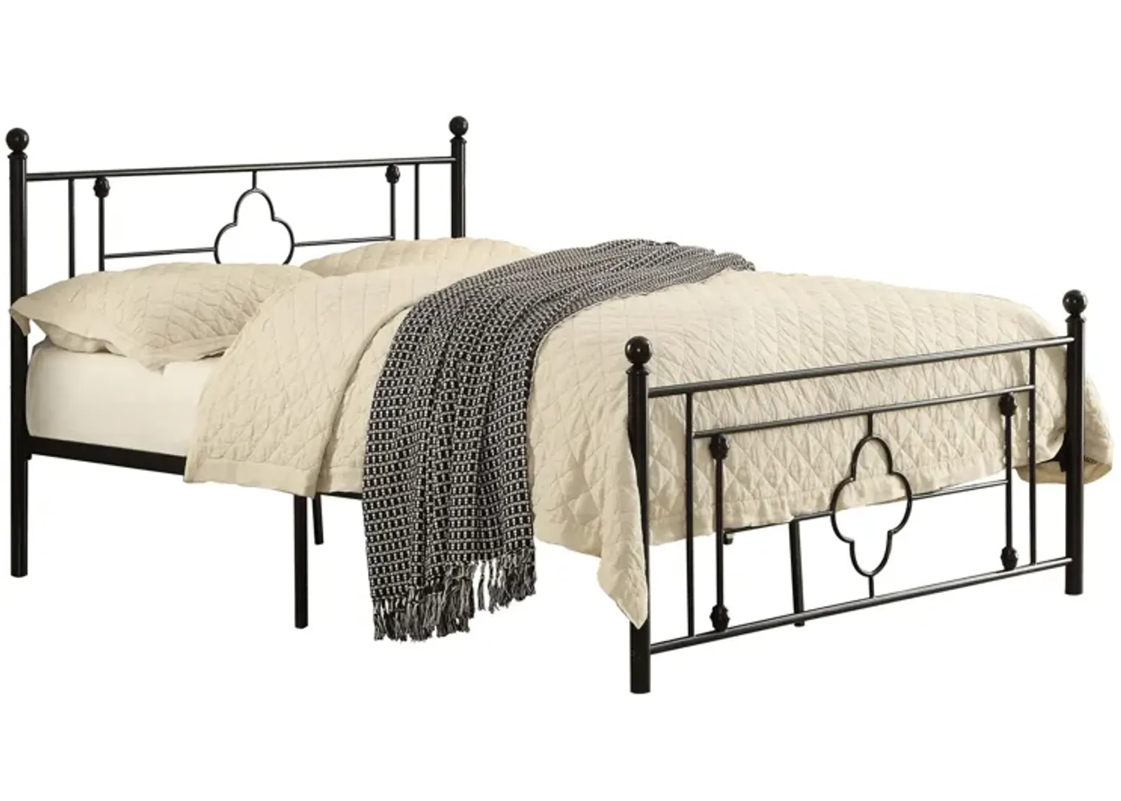 Heston Metal Platform Bed in Black by Homelegance