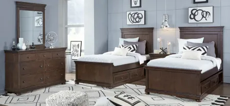Canterbury Panel Bed in Warm Cherry by Legacy Classic Furniture