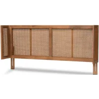 Rina Mid-Century Full Size Wrap-Around Headboard in Ash by Wholesale Interiors
