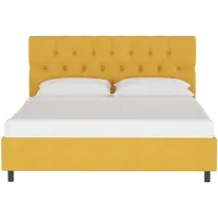 Blanchard Platform Bed in Linen French Yellow by Skyline