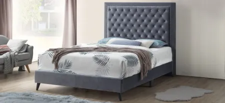 Alba Upholstered Panel Bed in Gray by Glory Furniture