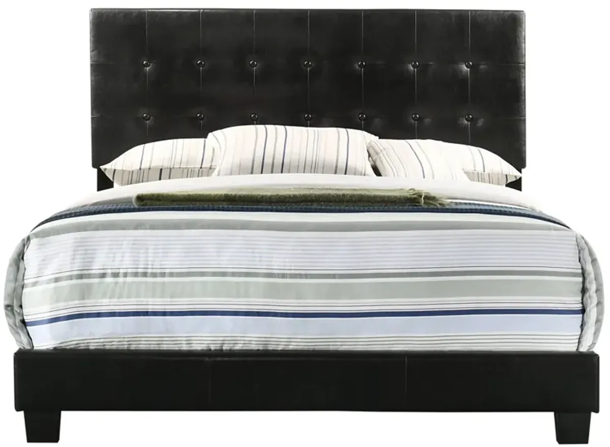 Caldwell Upholstered Panel Bed in Black by Glory Furniture