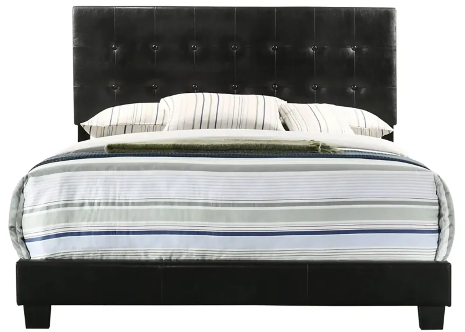 Caldwell Upholstered Panel Bed in Black by Glory Furniture