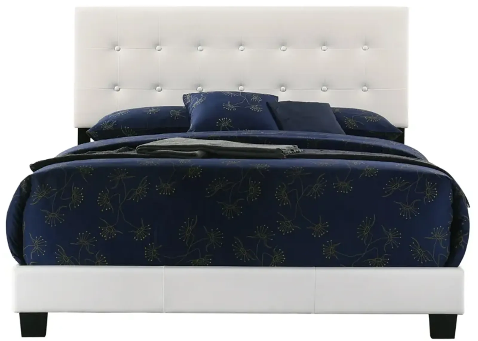 Caldwell Upholstered Panel Bed in White by Glory Furniture