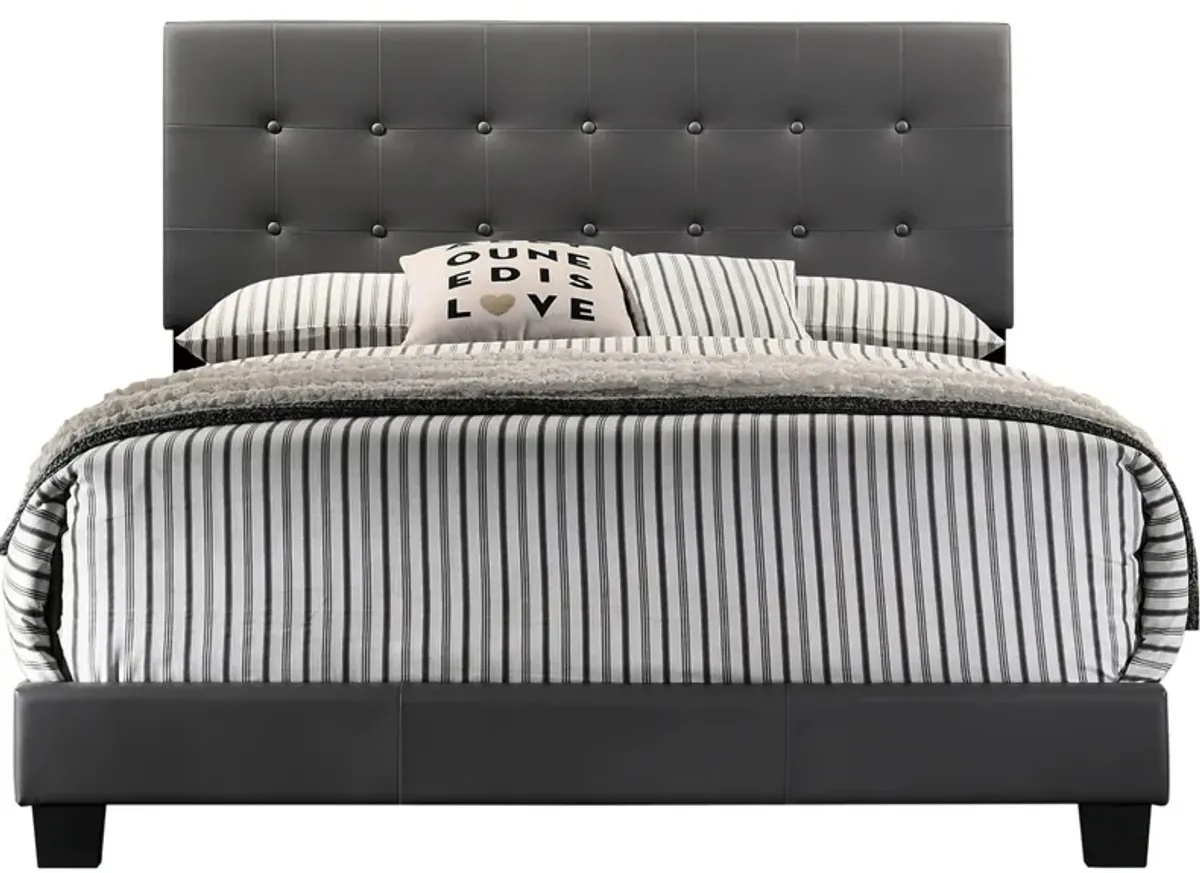 Caldwell Upholstered Panel Bed in Gray by Glory Furniture