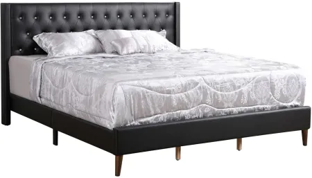 Bergen Upholstered Panel Bed in Black by Glory Furniture