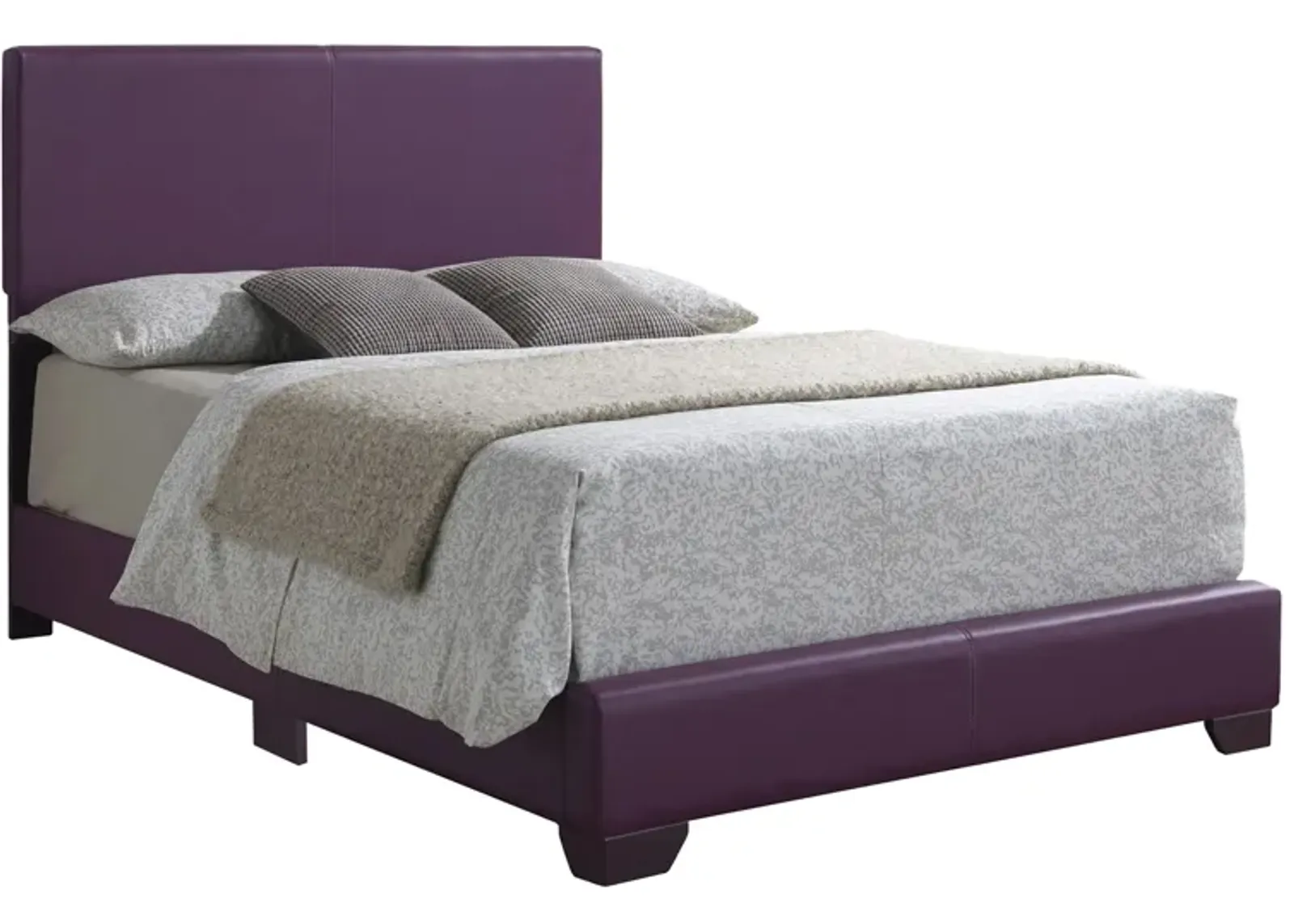 Aaron Upholstered Panel Bed in Purple by Glory Furniture