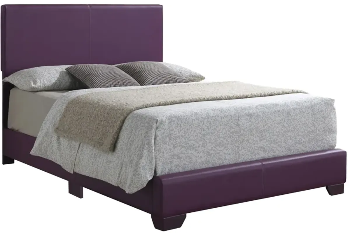 Aaron Upholstered Panel Bed in Purple by Glory Furniture