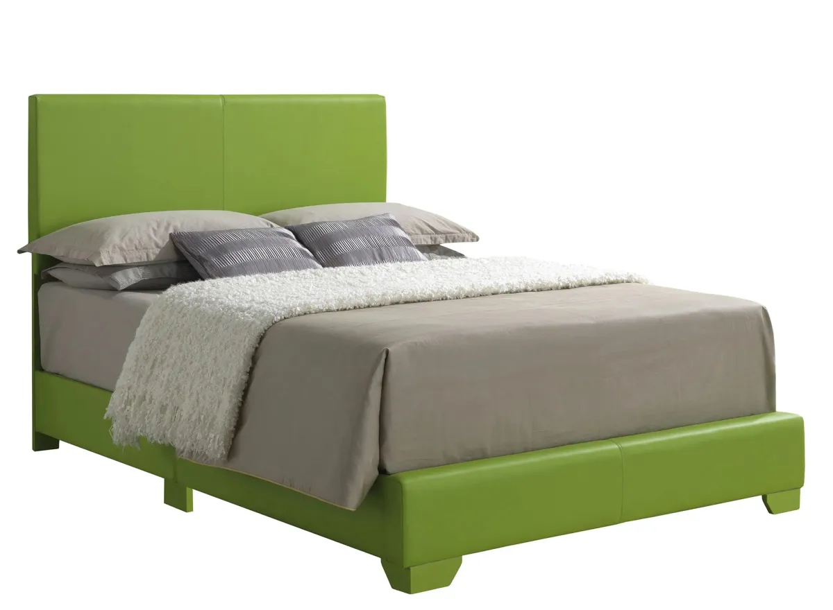 Aaron Upholstered Panel Bed in Green by Glory Furniture