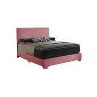 Aaron Upholstered Panel Bed in Pink by Glory Furniture