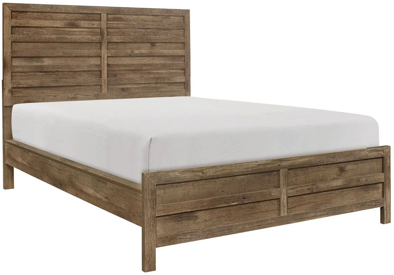 Terrace Panel Bed in Weathered Pine by Homelegance