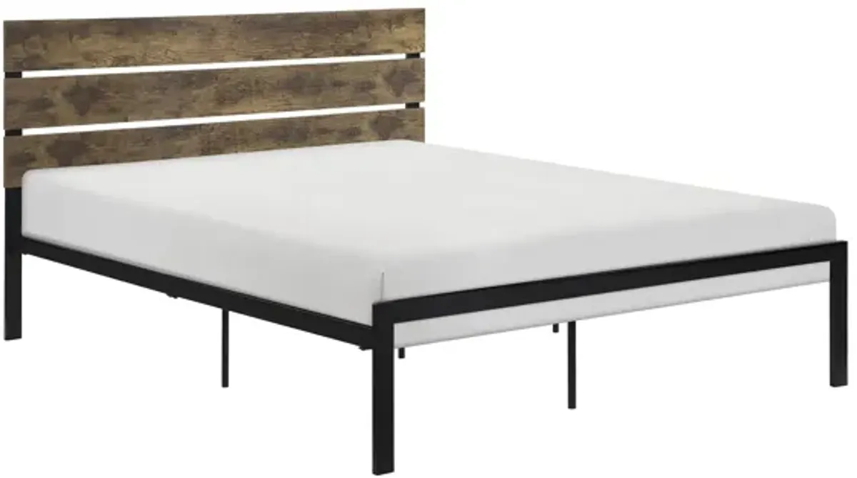 Raina Metal And Wood Platform Bed