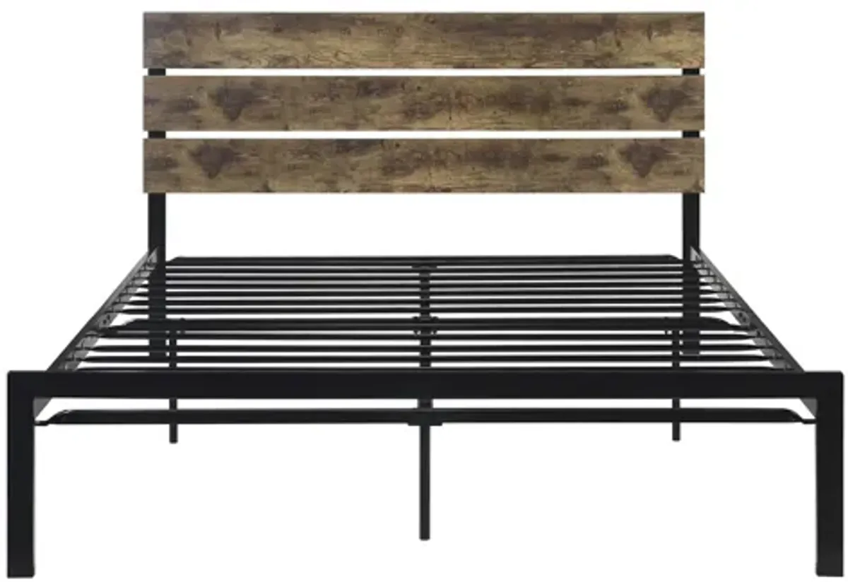 Raina Metal And Wood Platform Bed