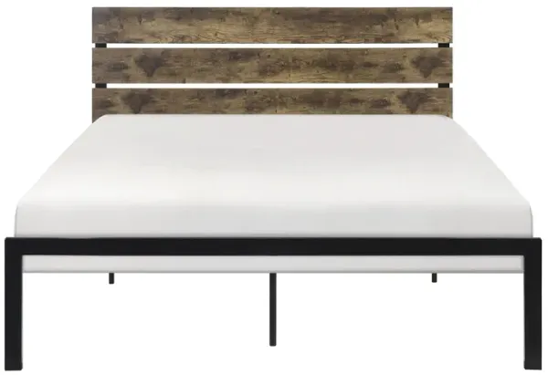 Raina Metal And Wood Platform Bed