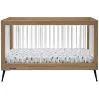 Sloane 4-in-1 Acrylic Convertible Crib By Delta Children in Acorn/Matte Black by Delta Children