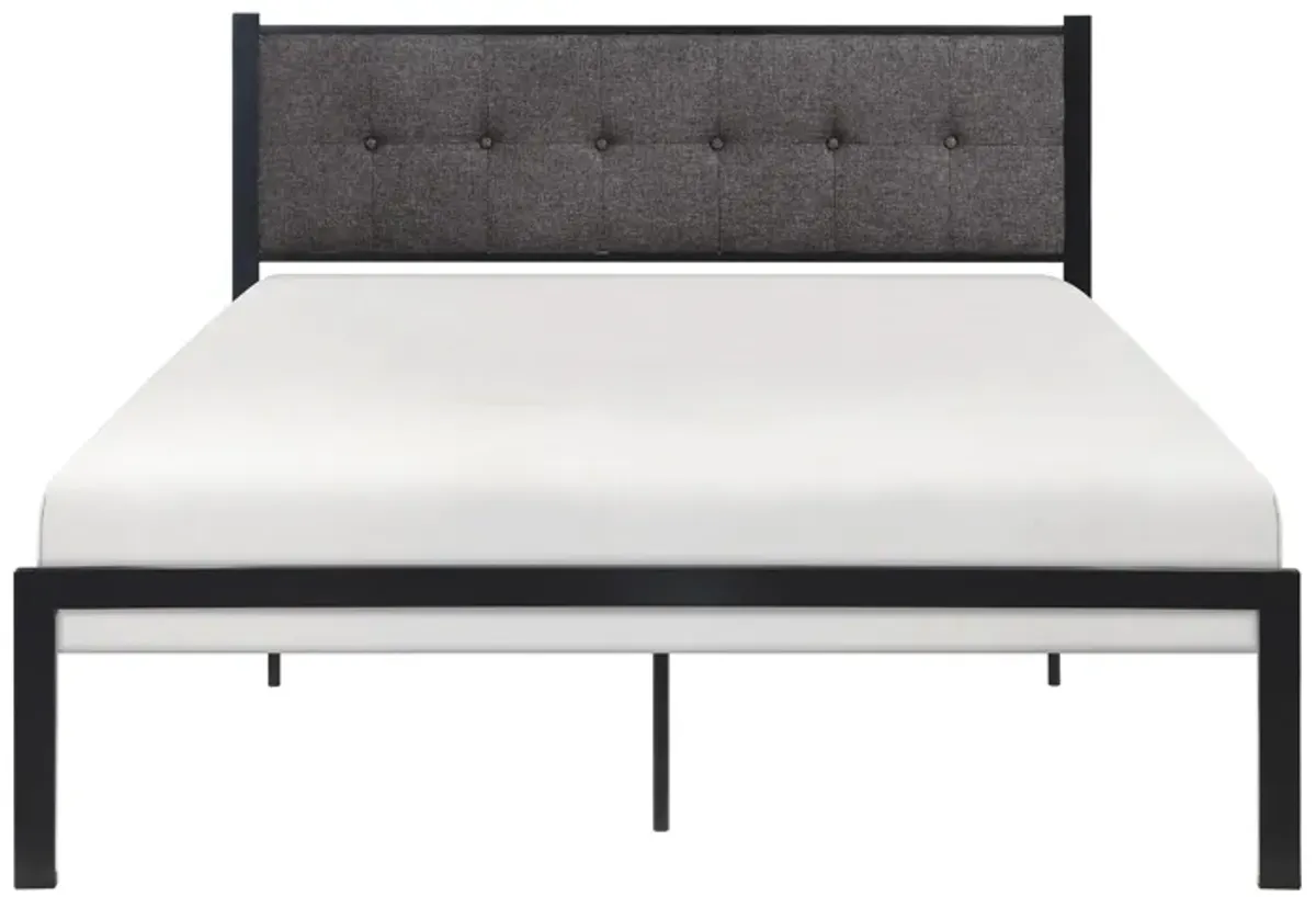 Faustina Metal Platform Bed in Black by Homelegance