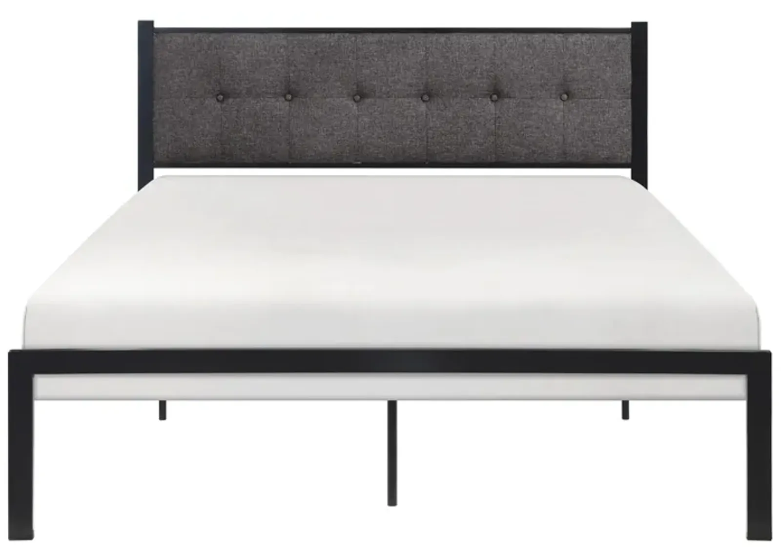 Faustina Metal Platform Bed in Black by Homelegance