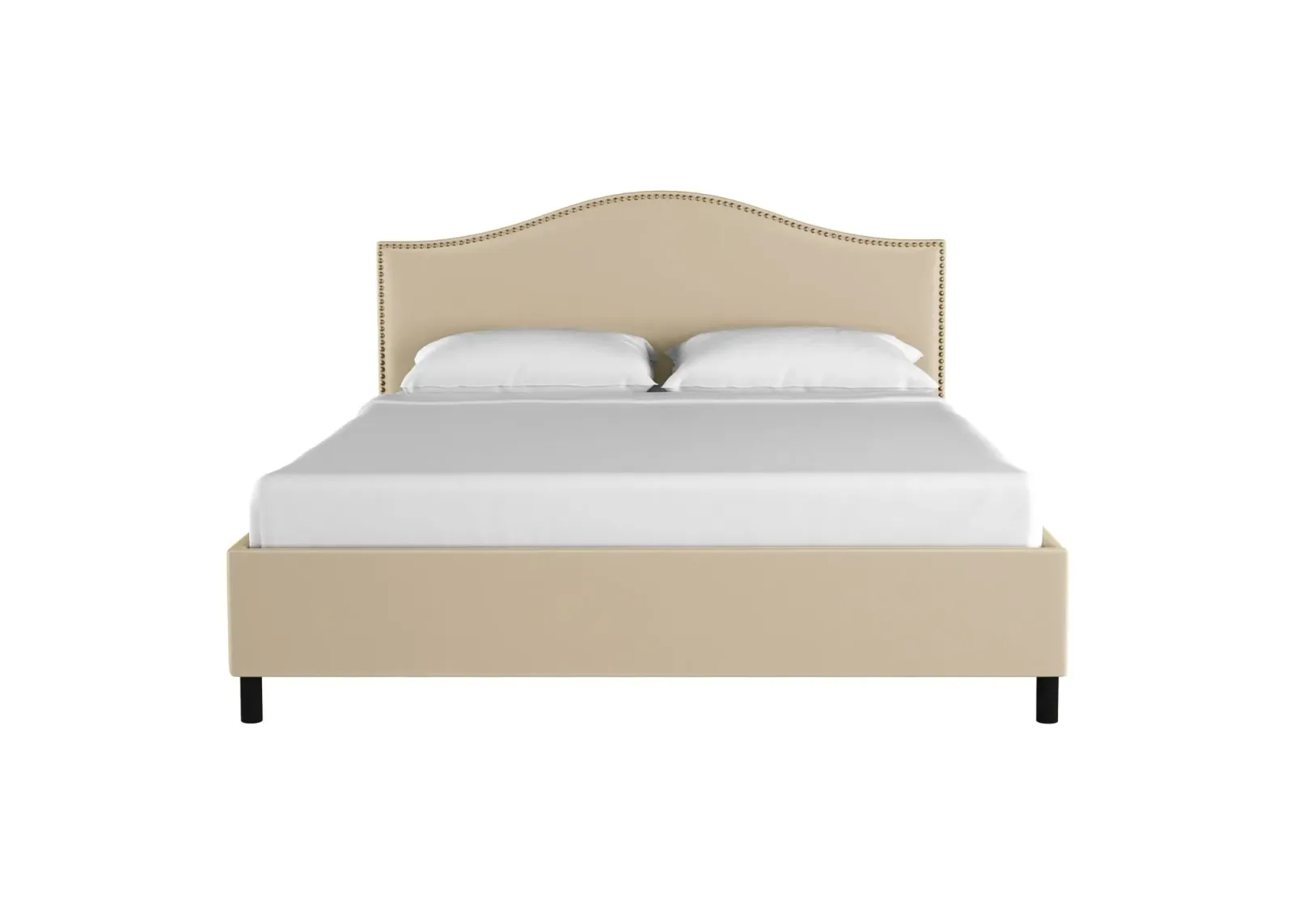 Alexander Platform Bed in Velvet Pearl by Skyline