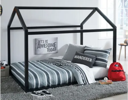 Flannibrook House Bed Frame in Black by Ashley Furniture