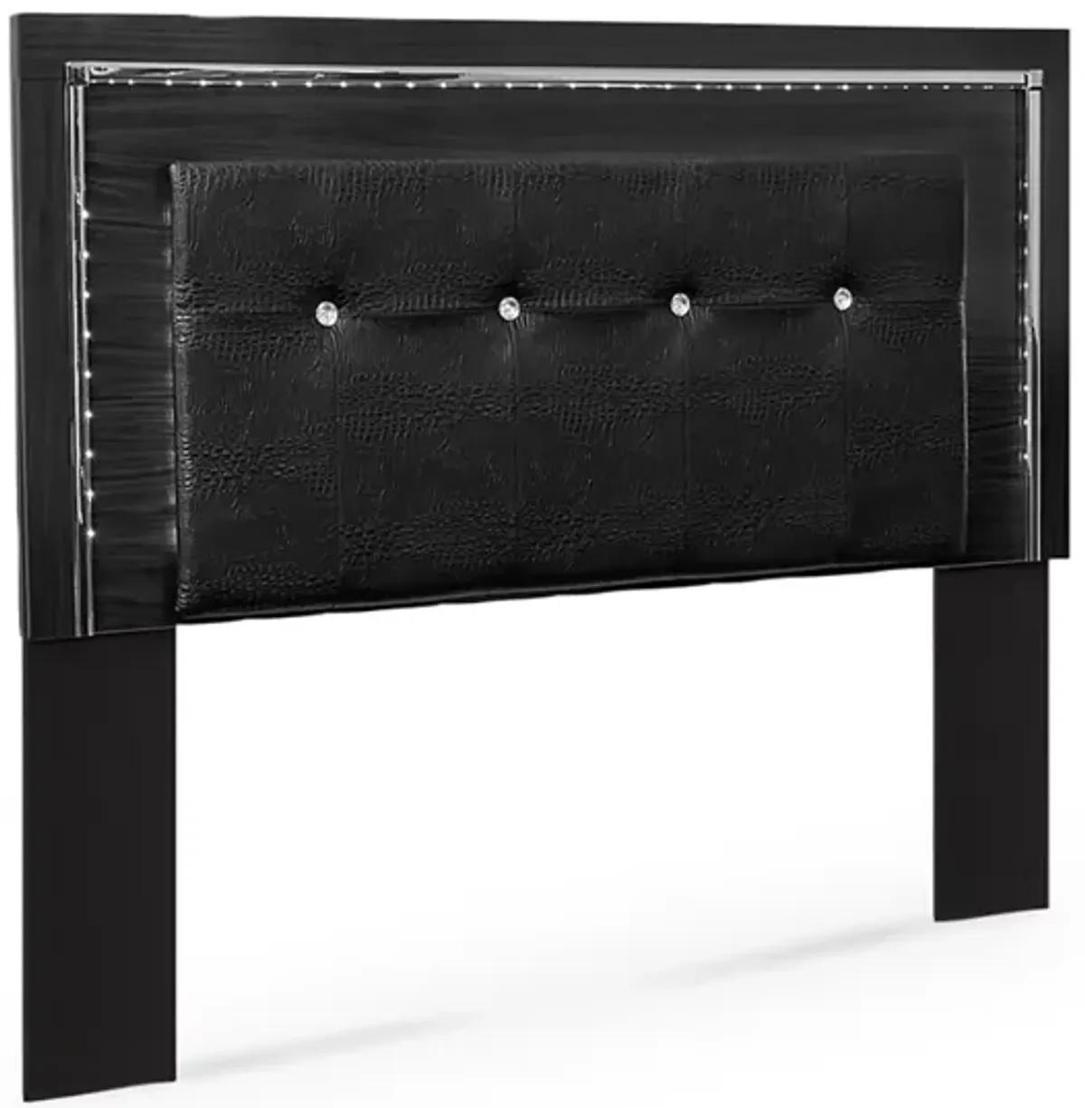 Kaydell Queen Upholstered Panel Headboard in Black by Ashley Furniture