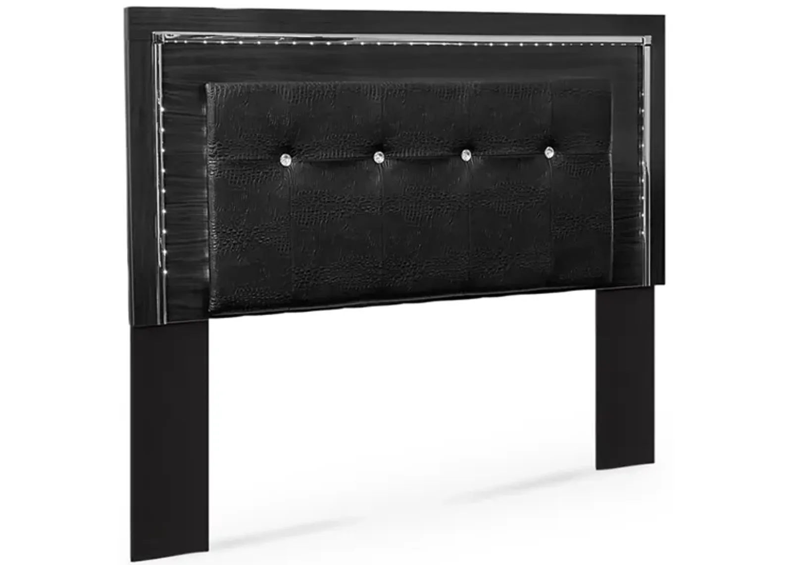 Kaydell Queen Upholstered Panel Headboard in Black by Ashley Furniture