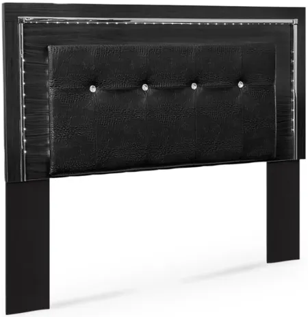 Kaydell Queen Upholstered Panel Headboard in Black by Ashley Furniture