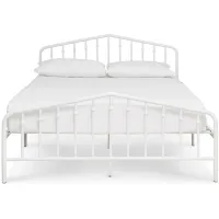 Trentlore Queen Metal Bed in White by Ashley Furniture
