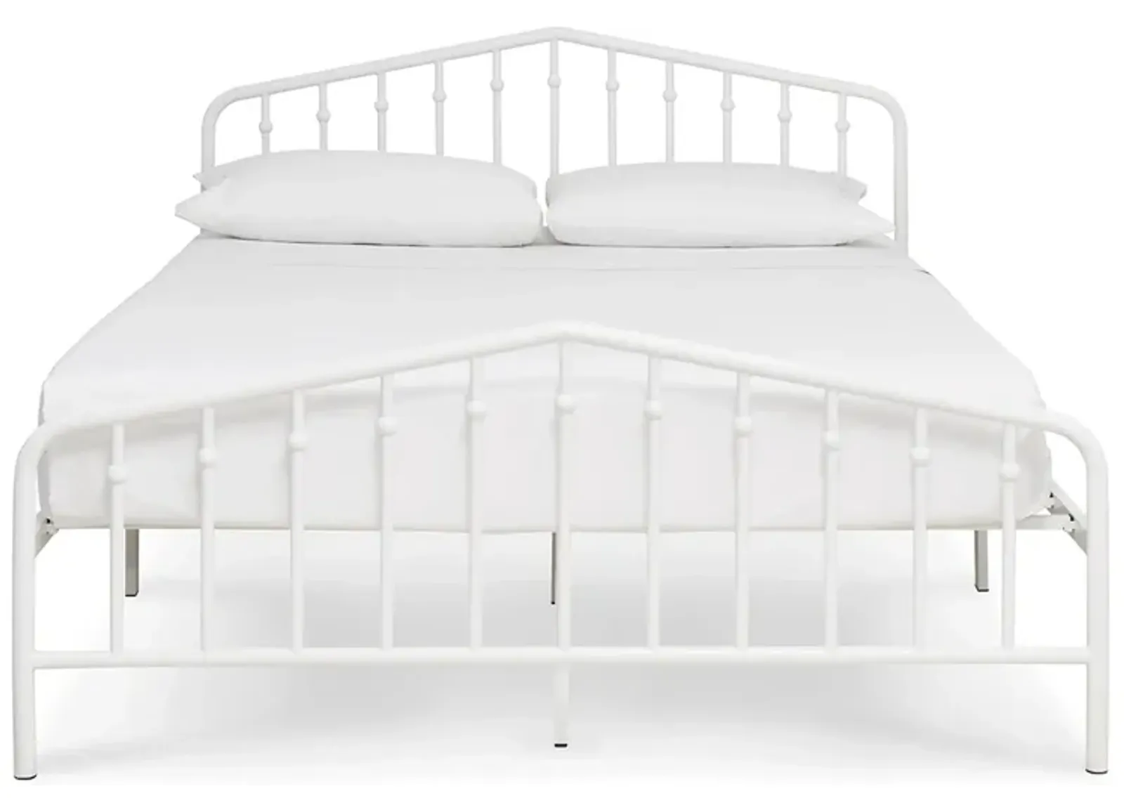 Trentlore Queen Metal Bed in White by Ashley Furniture