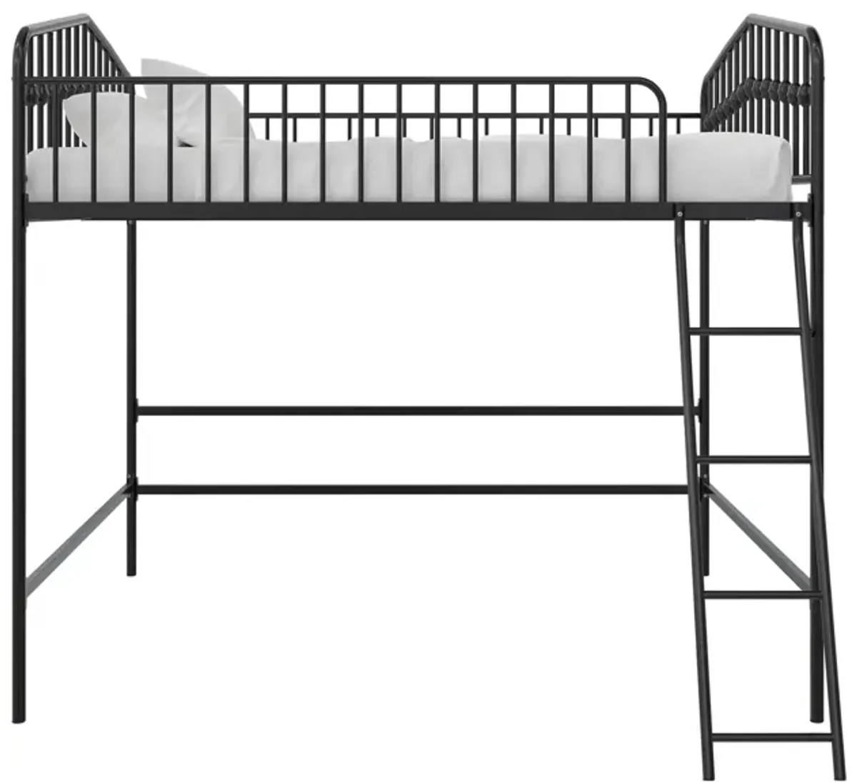 Bushwick Metal Full Loft Bed in Black by DOREL HOME FURNISHINGS