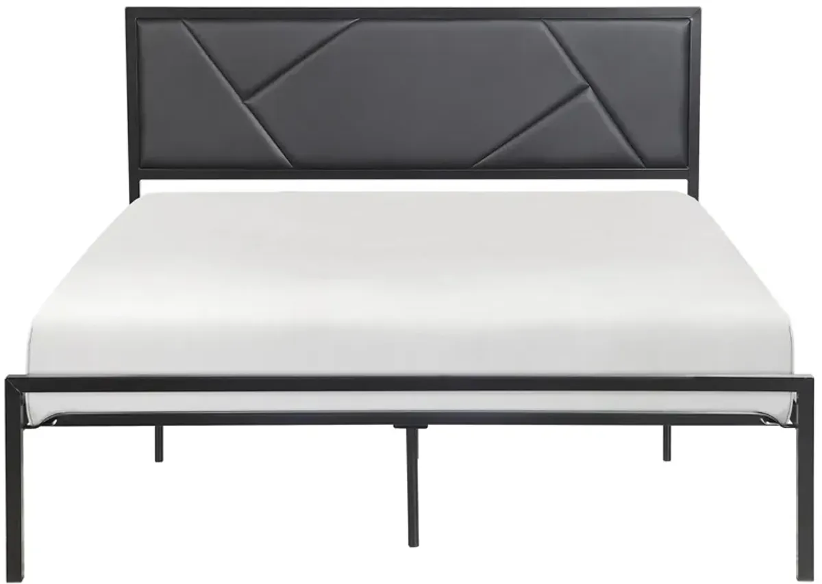 Brevard Metal Platform Bed in Gun Metal by Homelegance