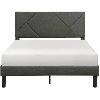 Grant Platform Upholstered bed in Gray by Homelegance