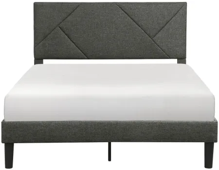 Grant Platform Upholstered Bed in Gray by Homelegance