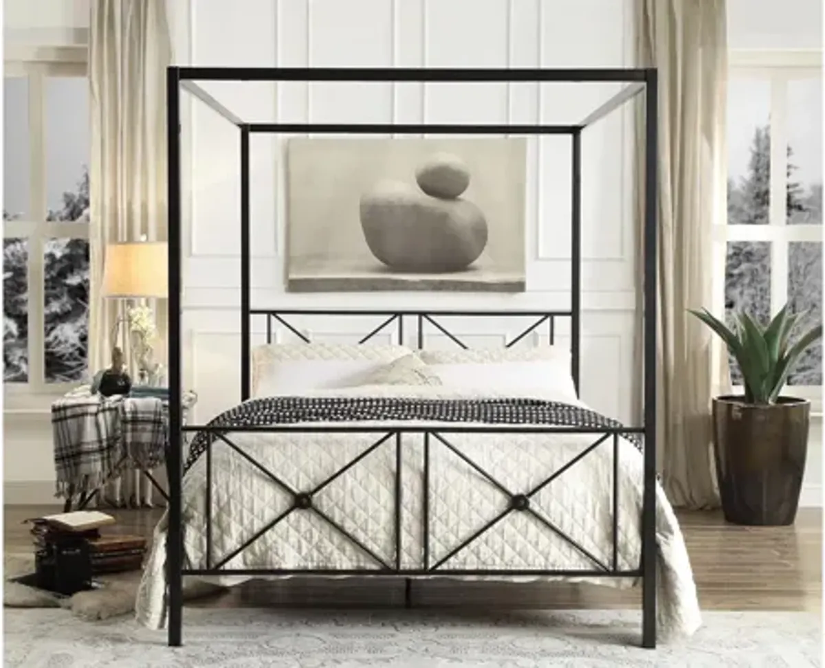 Gable Canopy Platform Bed