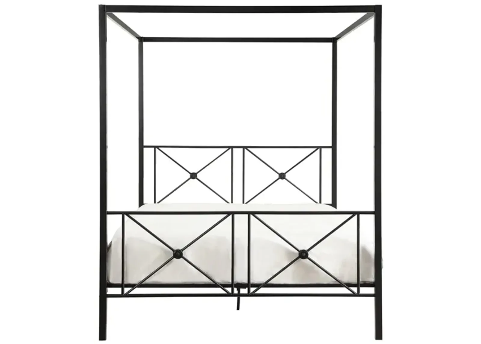 Gable Canopy Platform Bed in Black by Homelegance