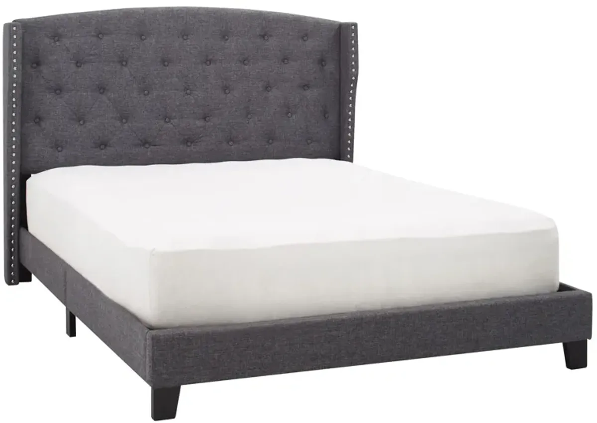 Baylor Upholstered Bed in Gray by Crown Mark