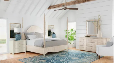 Serenity Queen Poster Bed in Neptune Surf by Hooker Furniture
