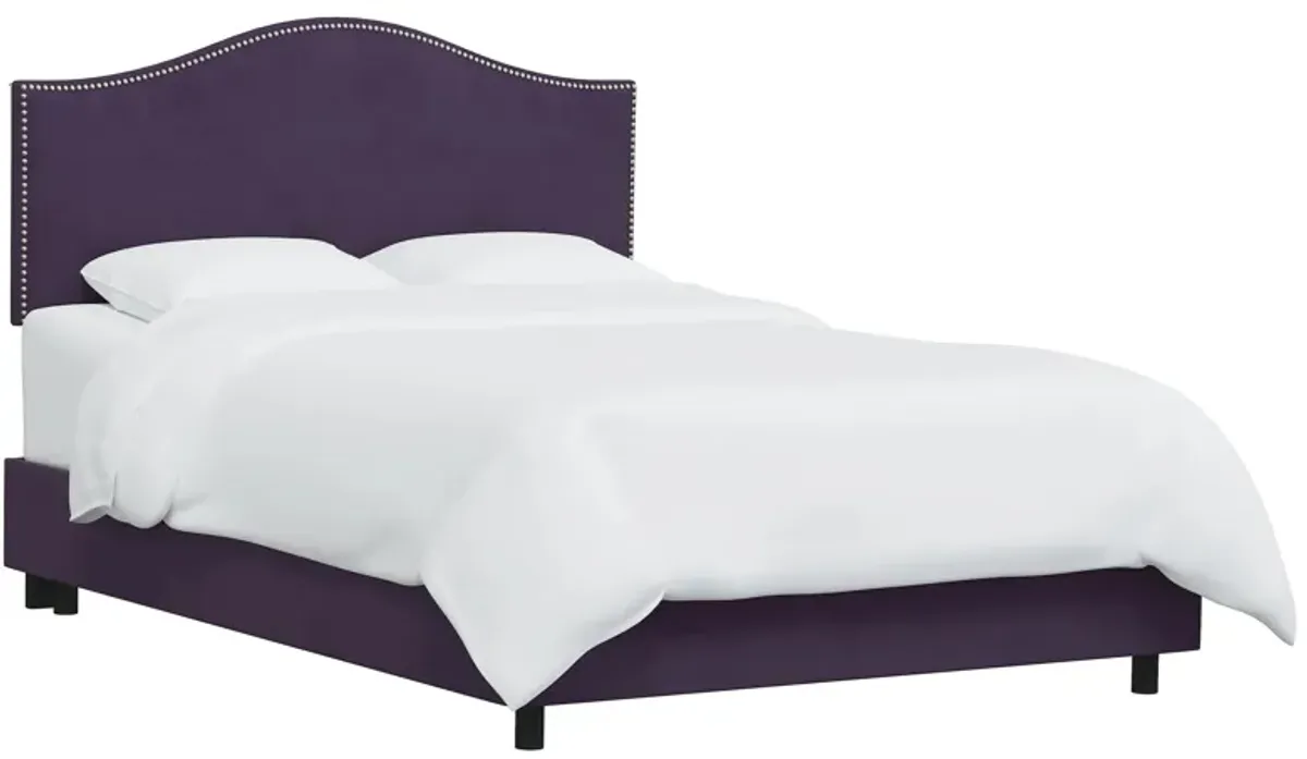 Alexander Bed in Velvet Aubergine by Skyline