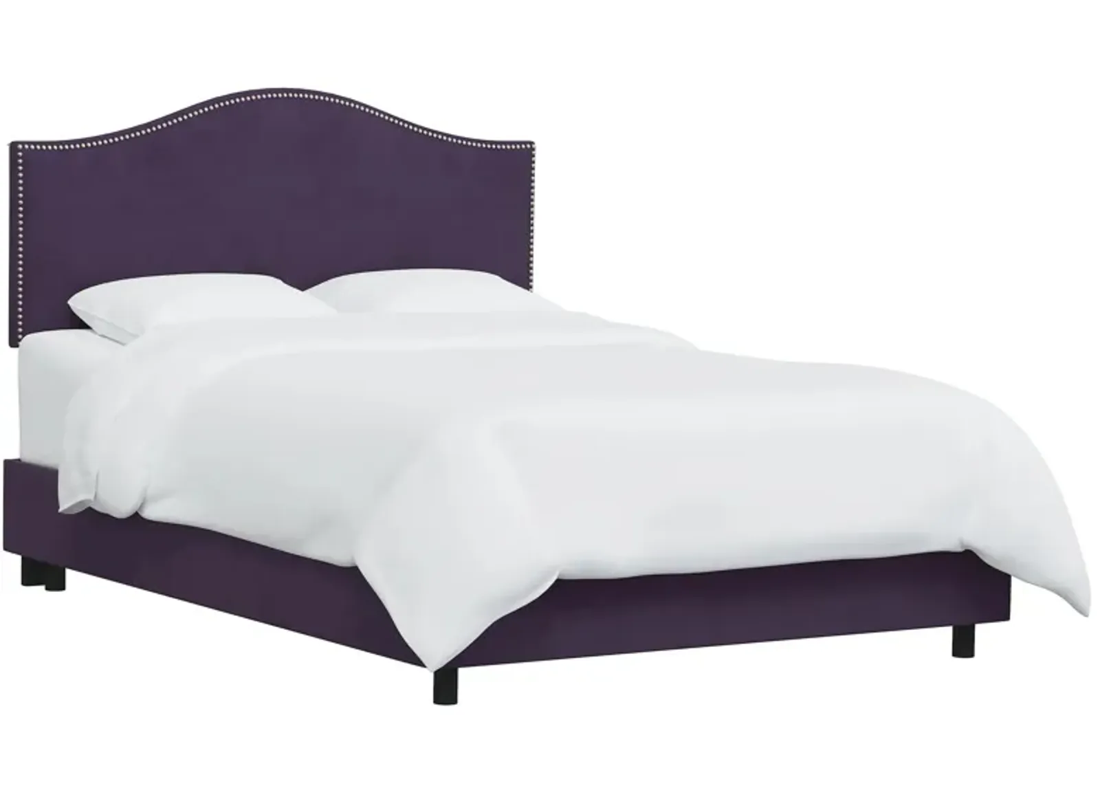 Alexander Bed in Velvet Aubergine by Skyline