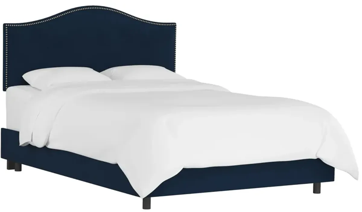 Alexander Bed in Velvet Ink by Skyline