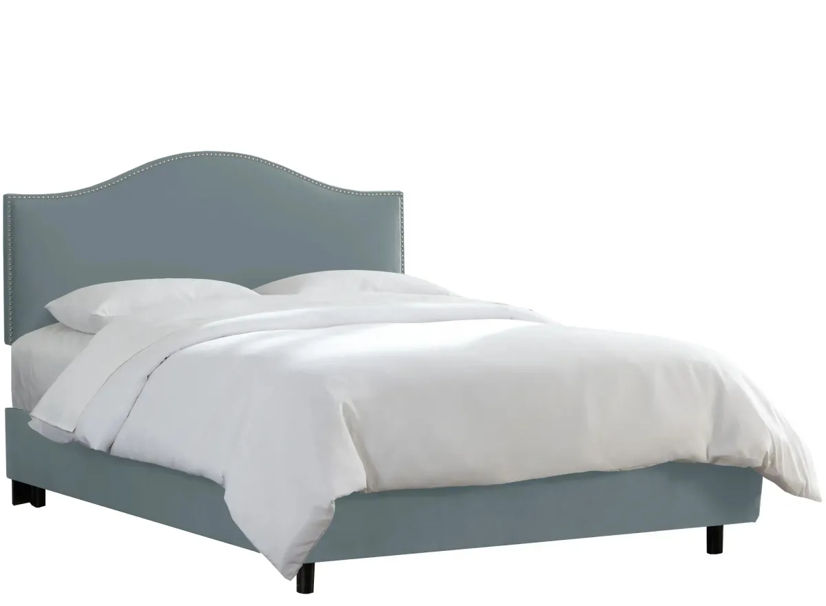 Alexander Bed in Velvet Ocean by Skyline