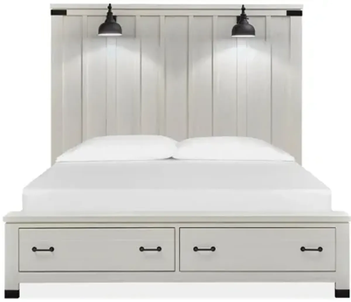 Harper Springs Panel Storage Bed with Lighting