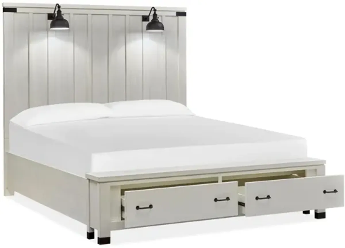 Harper Springs Panel Storage Bed with Lighting