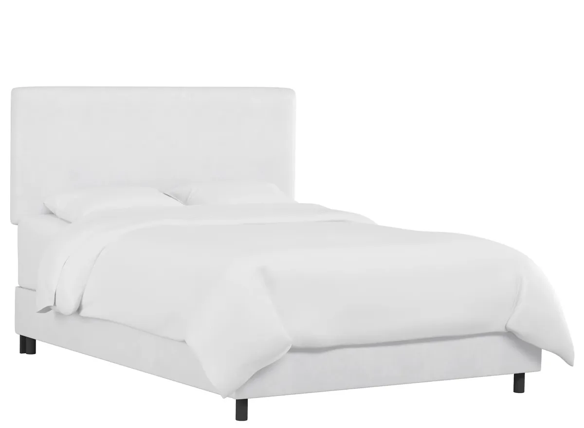 Valerie Bed in Velvet White by Skyline