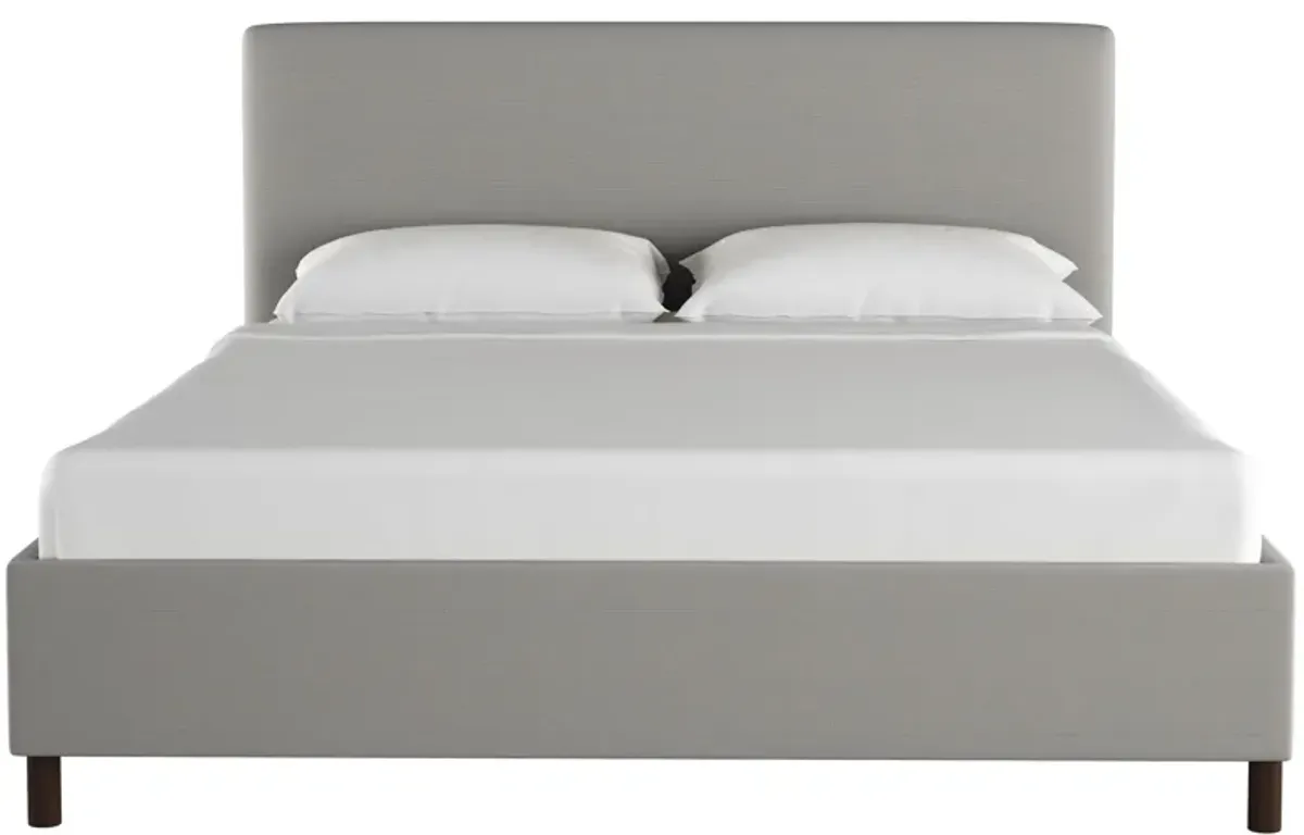 Valerie Platform Bed in Linen Gray by Skyline