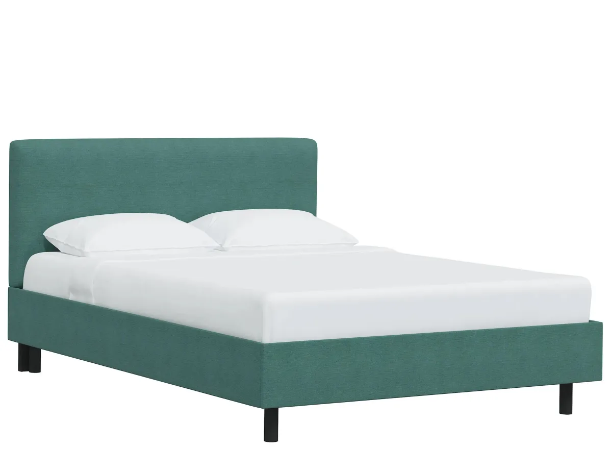 Valerie Platform Bed in Linen Laguna by Skyline