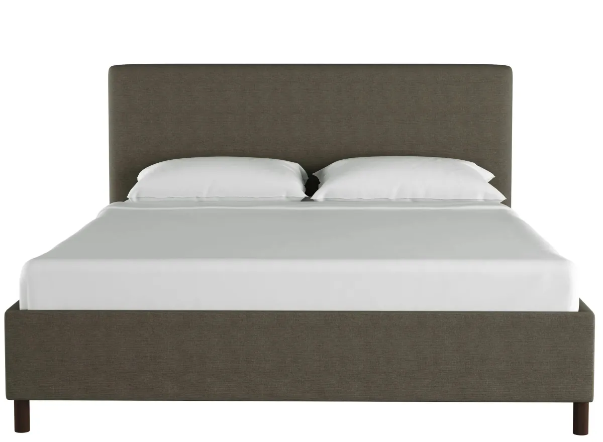 Valerie Platform Bed in Linen Slate by Skyline