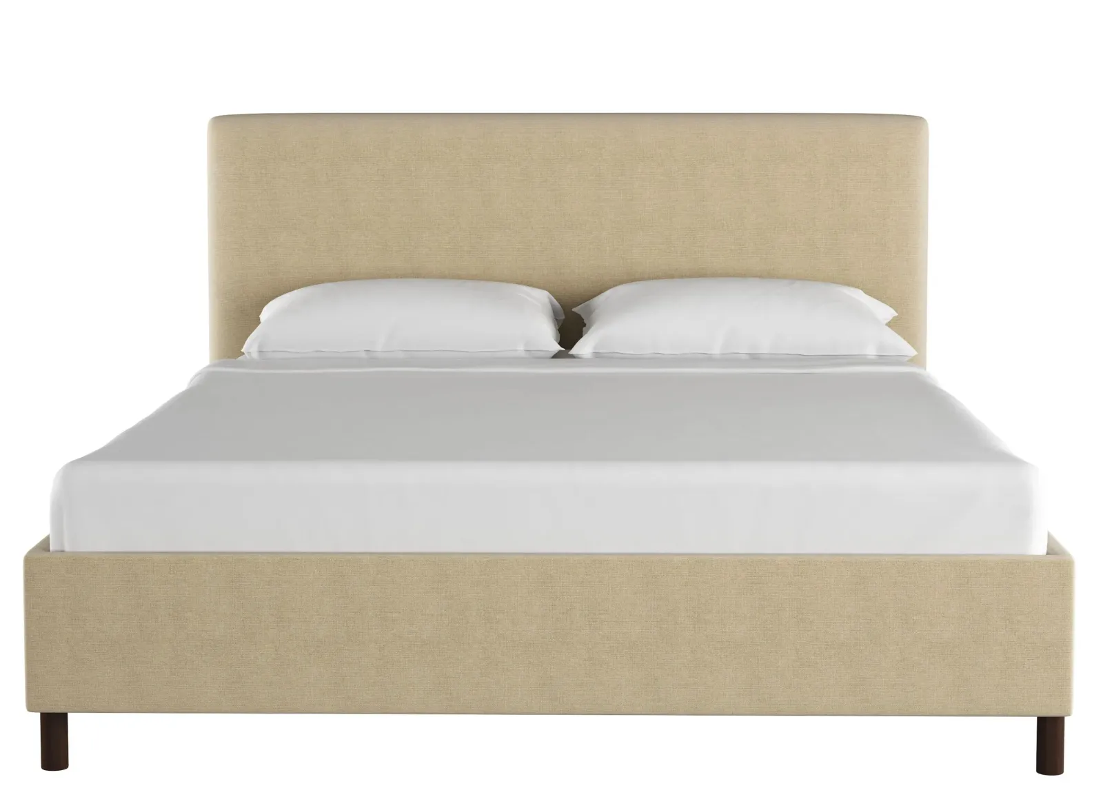 Valerie Platform Bed in Linen Sandstone by Skyline