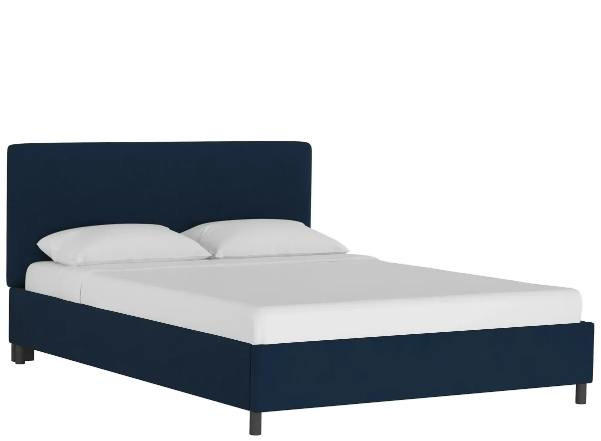 Valerie Platform Bed in Velvet Ink by Skyline